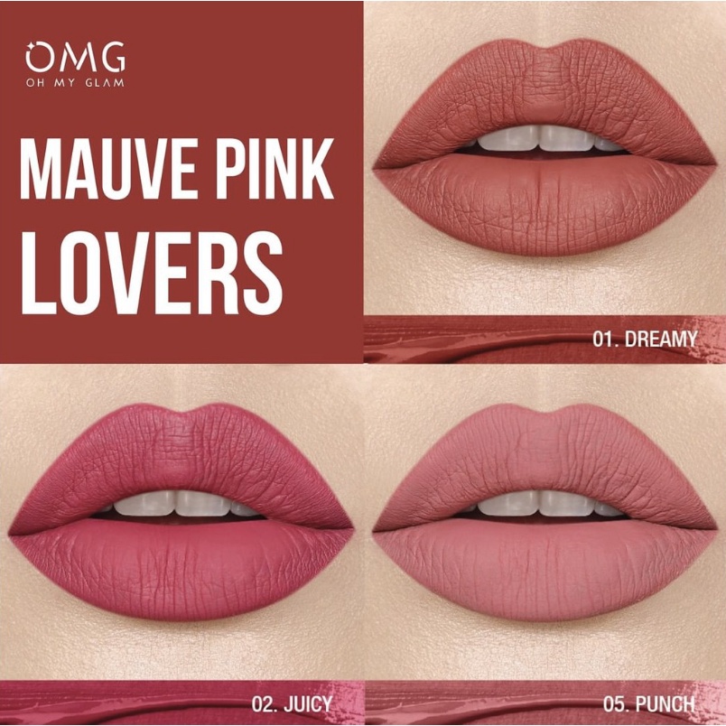 OMG Oh My Glam Matte Kiss Lip Cream Lipstick Lipstik Lipcream New Edition &amp; Minipink OM001