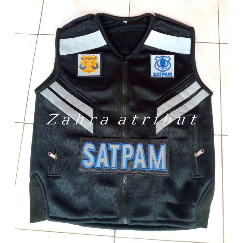 Rompi Satpam,Rompi hitam tebal,Rompi Custom,