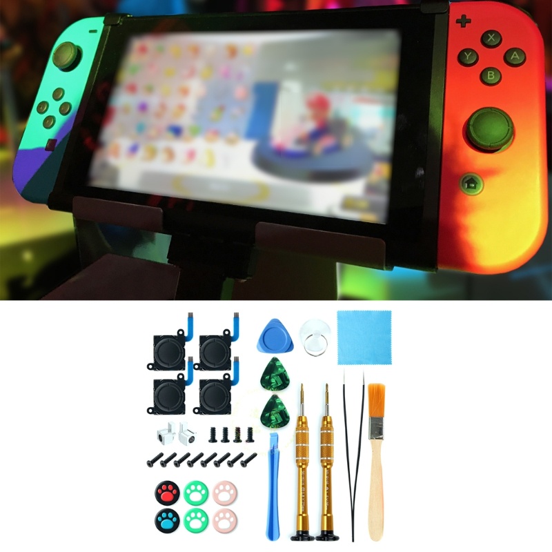 Zzz 34in1 Set Alat Reparasi Joystick Analog + Pinset Untuk Nintendo Switch OLED