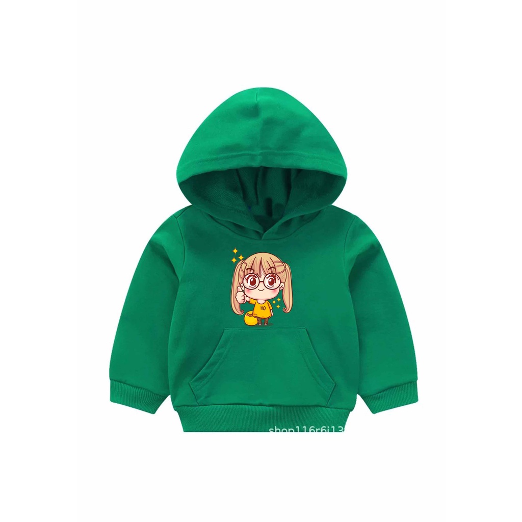 Hoodie Kawai girl Sweater Anak Fleece Pakaian Anak