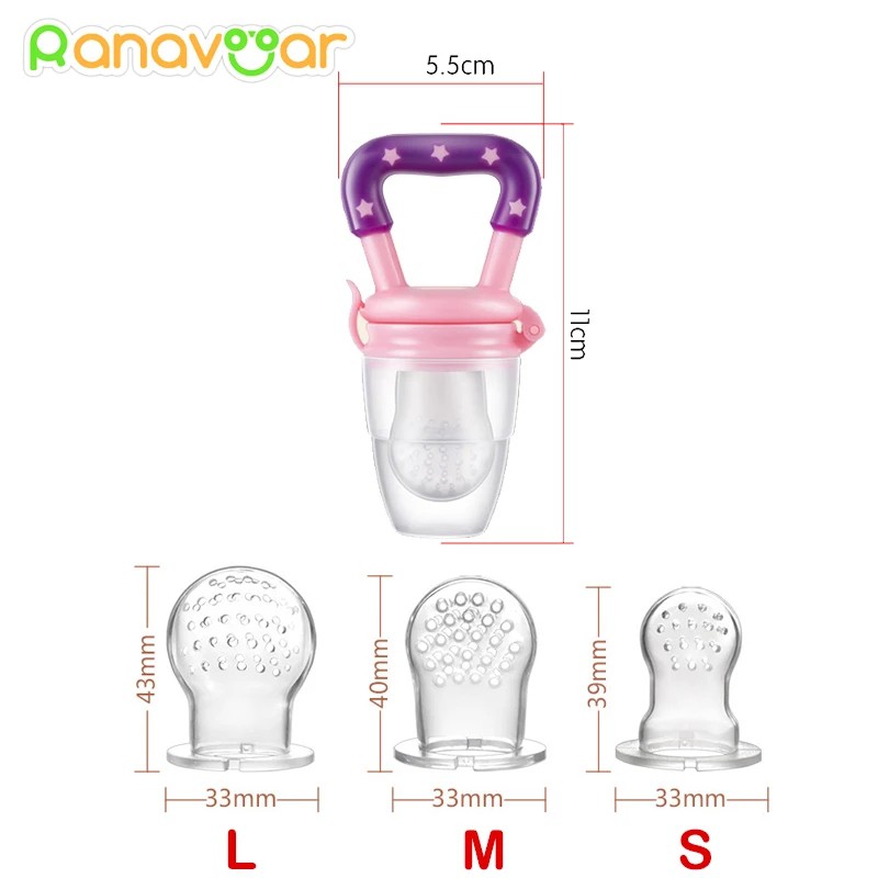 Dot Empeng Buah Bayi Empeng Belajar Makan Baby Fruit Feeder Bahan Silicon Lembut Aman BPA Free-3