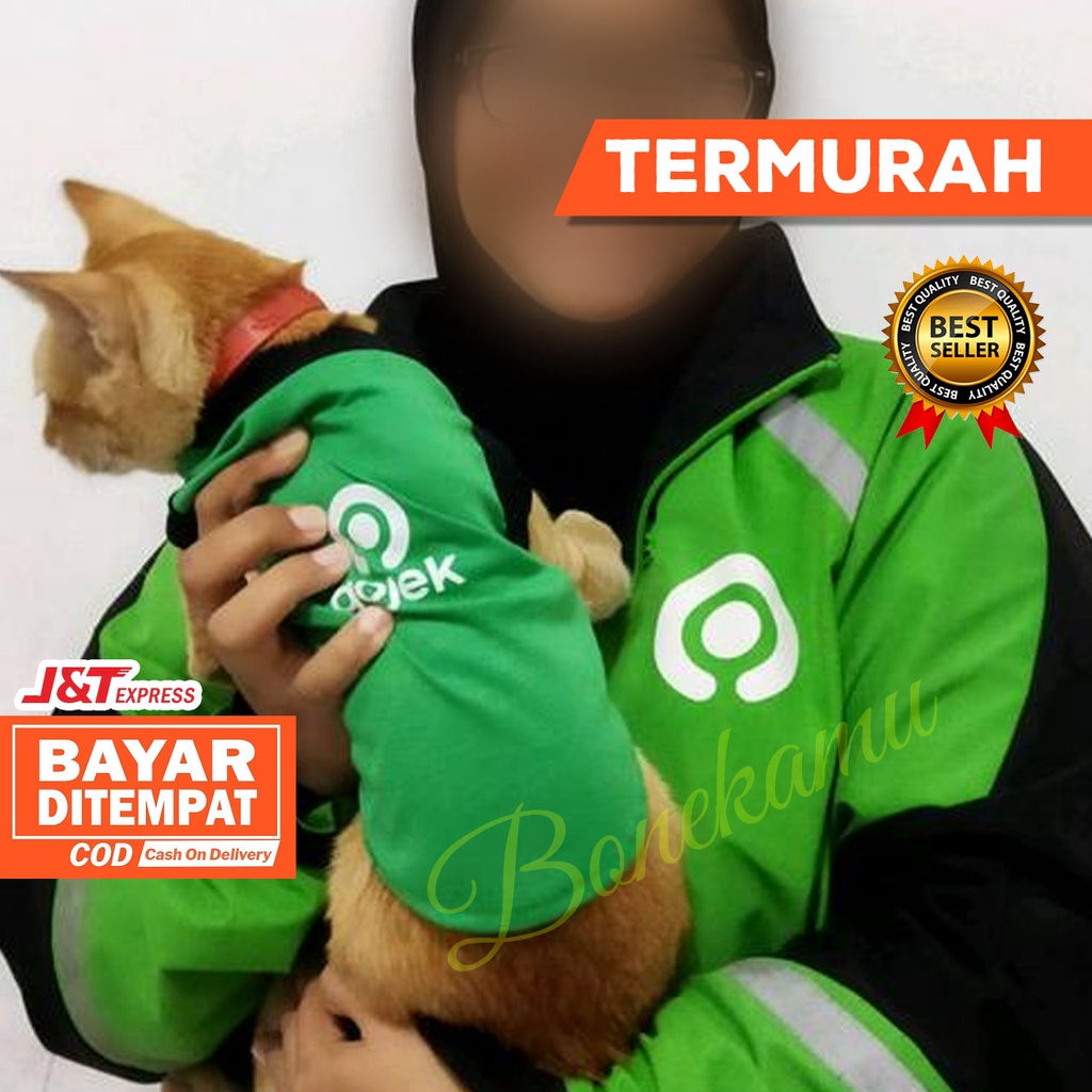 [REKOMENDASI] BAJU KUCING BAJU ANJING KELINCI MOTIF GOJEK GRAB