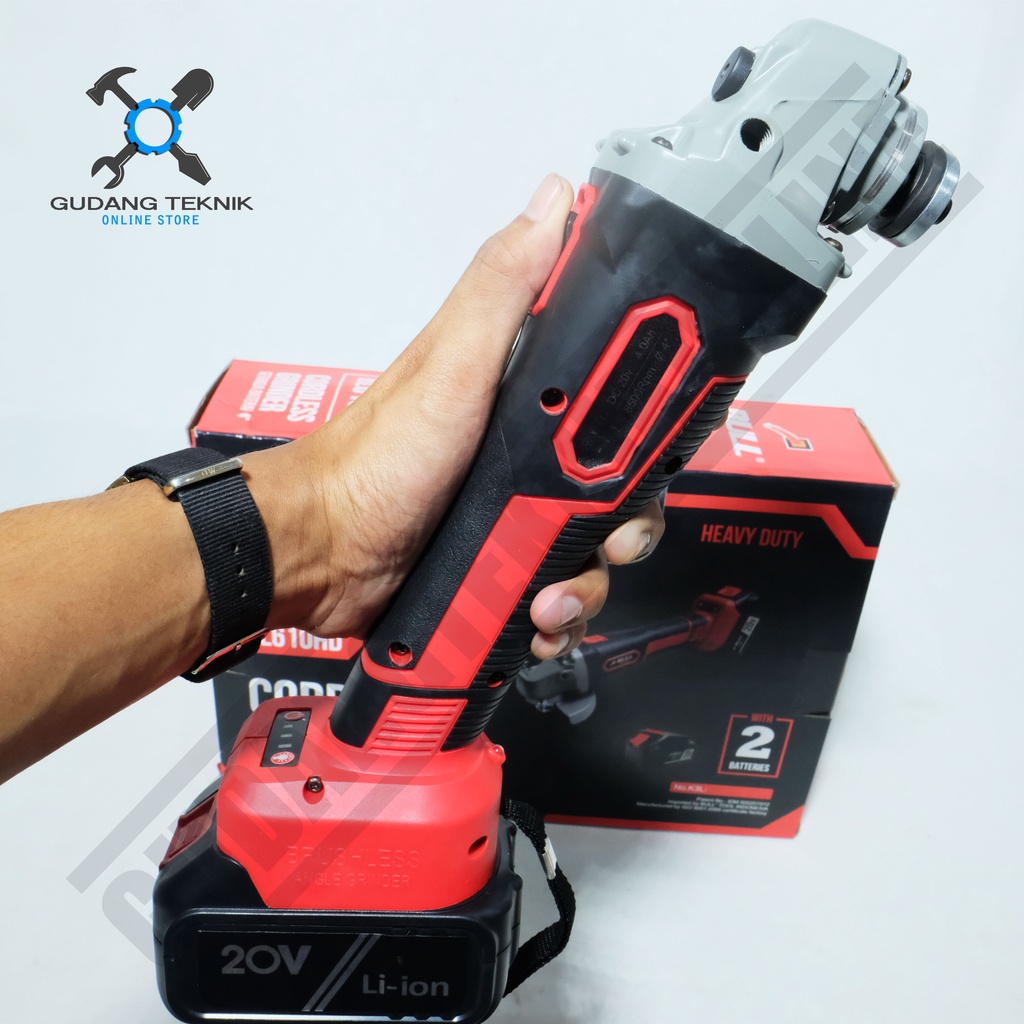 BULL BL610HD / Gerinda Tangan Gerinda Baterai 20V - Cordless Angle Grinder BL 610HD