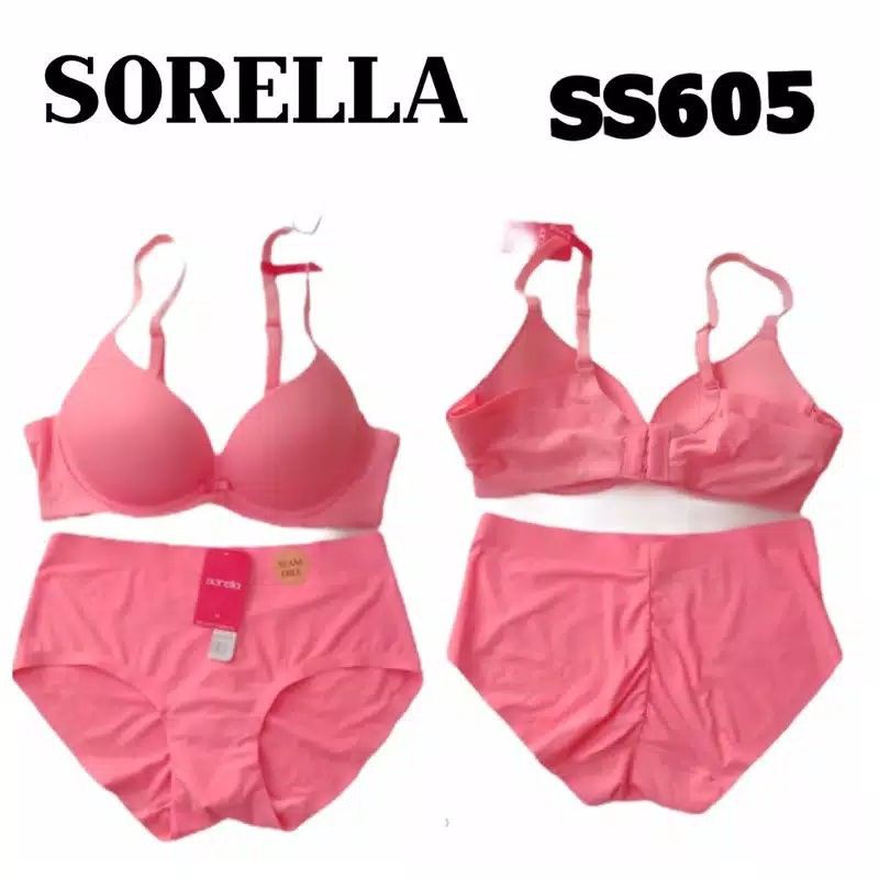 Sorella Bra 34B Push Up Seamless Busa Tebal Kait 3 Pink