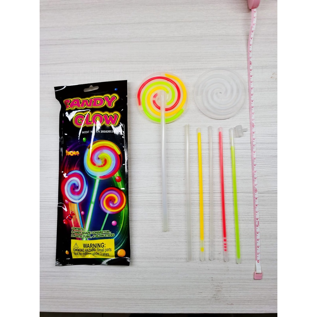 Mainan anak Glowstick Bentuk Permen / Glow stick candy / Candy Glow Lollipop