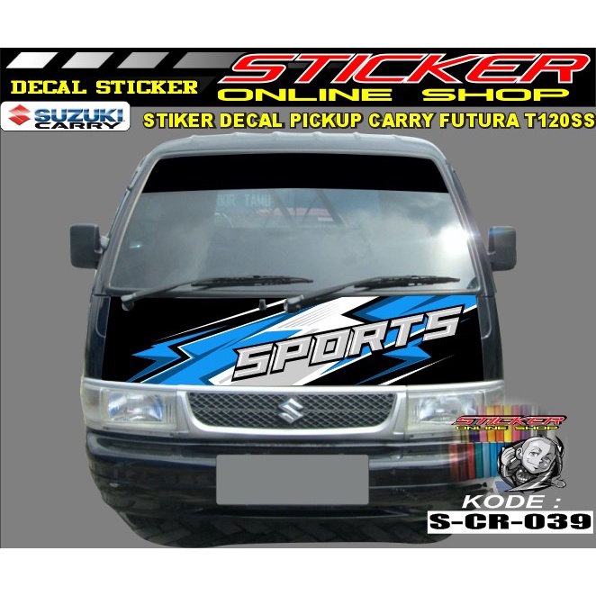 stiker mobil dekal PICKUP CARRY decal print variasi terbaru.DECAL STICKER KAP DEPAN KABIN T 120 SS  