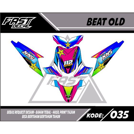 decal beat karbu blue pink