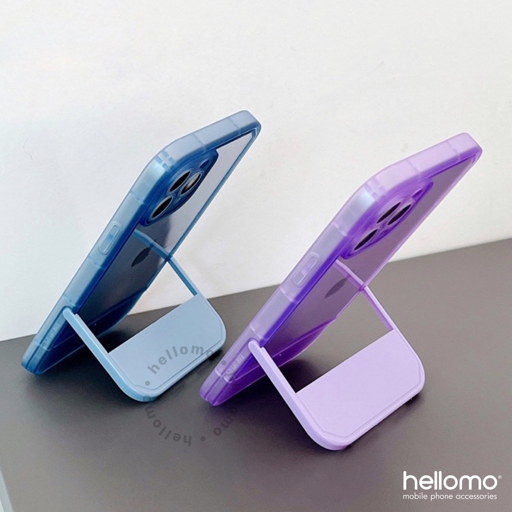 (3) Case iPhone Stand Phone Casing Softcase Holder Invisible Bangku