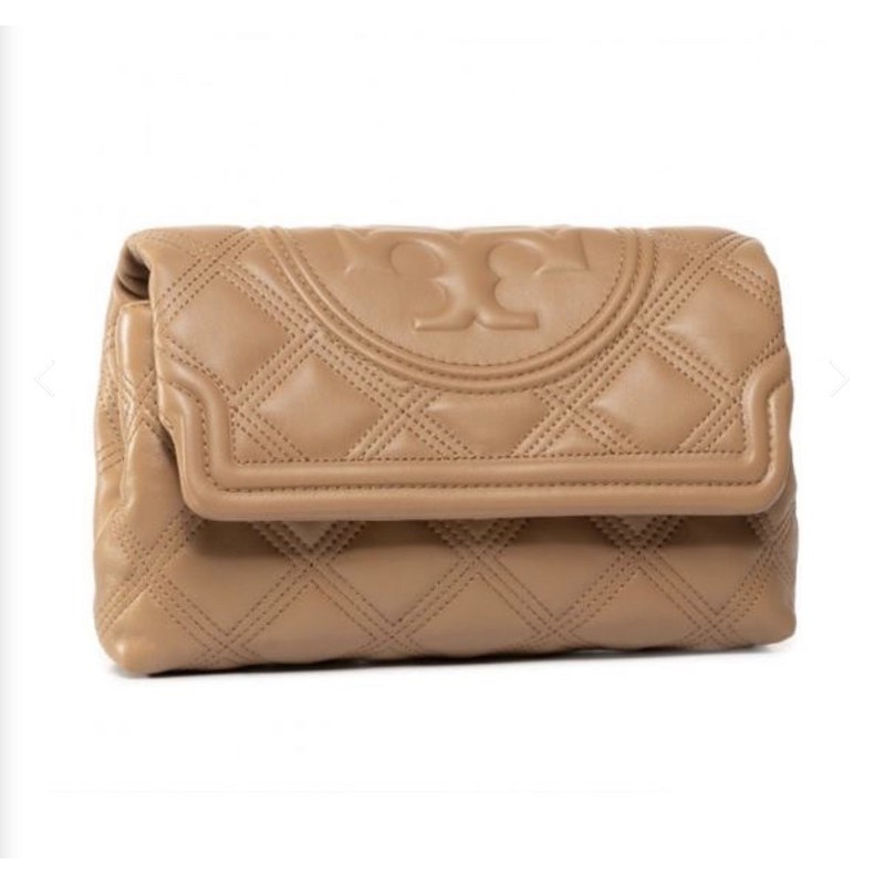 Tory Burch TB 59690 Fleming Soft Clutch Tiramisu