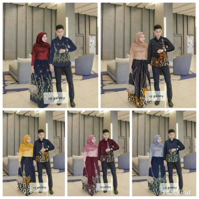 Restock Cp galaxy / Baju pasangan batik / Couple kebaya modern