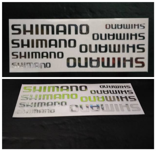 Glow Cutting Sticker SHIMANO Mini Glow In the dark CROME Reflektif Stiker