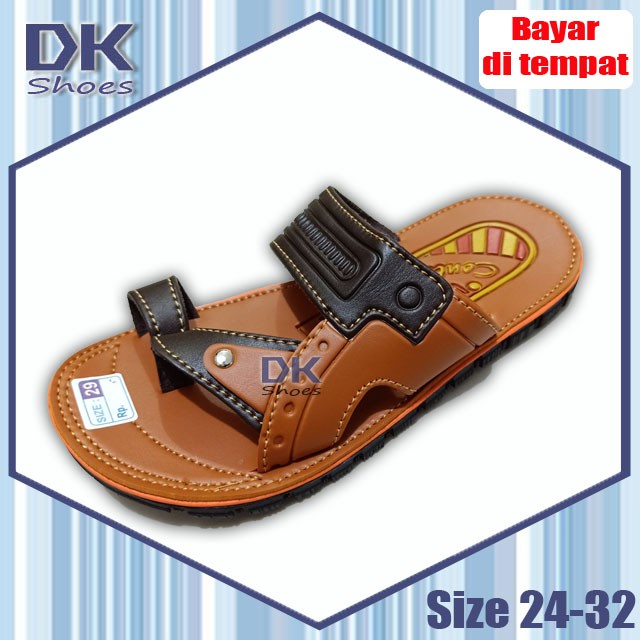 Contest 24-33 / Sandal Selop Santai Formal Anak Laki / Sandal Imitasi Kulit Anak