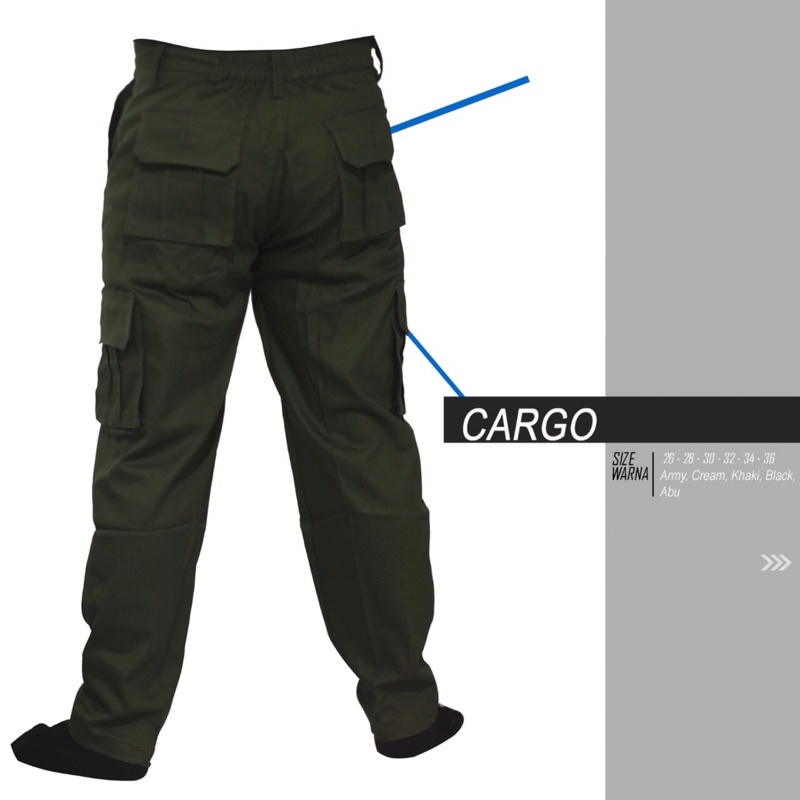 CELANA PDL PANJANG CELANA PRIA CARGO PANTS / CELANA CARGO  COWOK OUTDOOR TAHAN LUNTUR