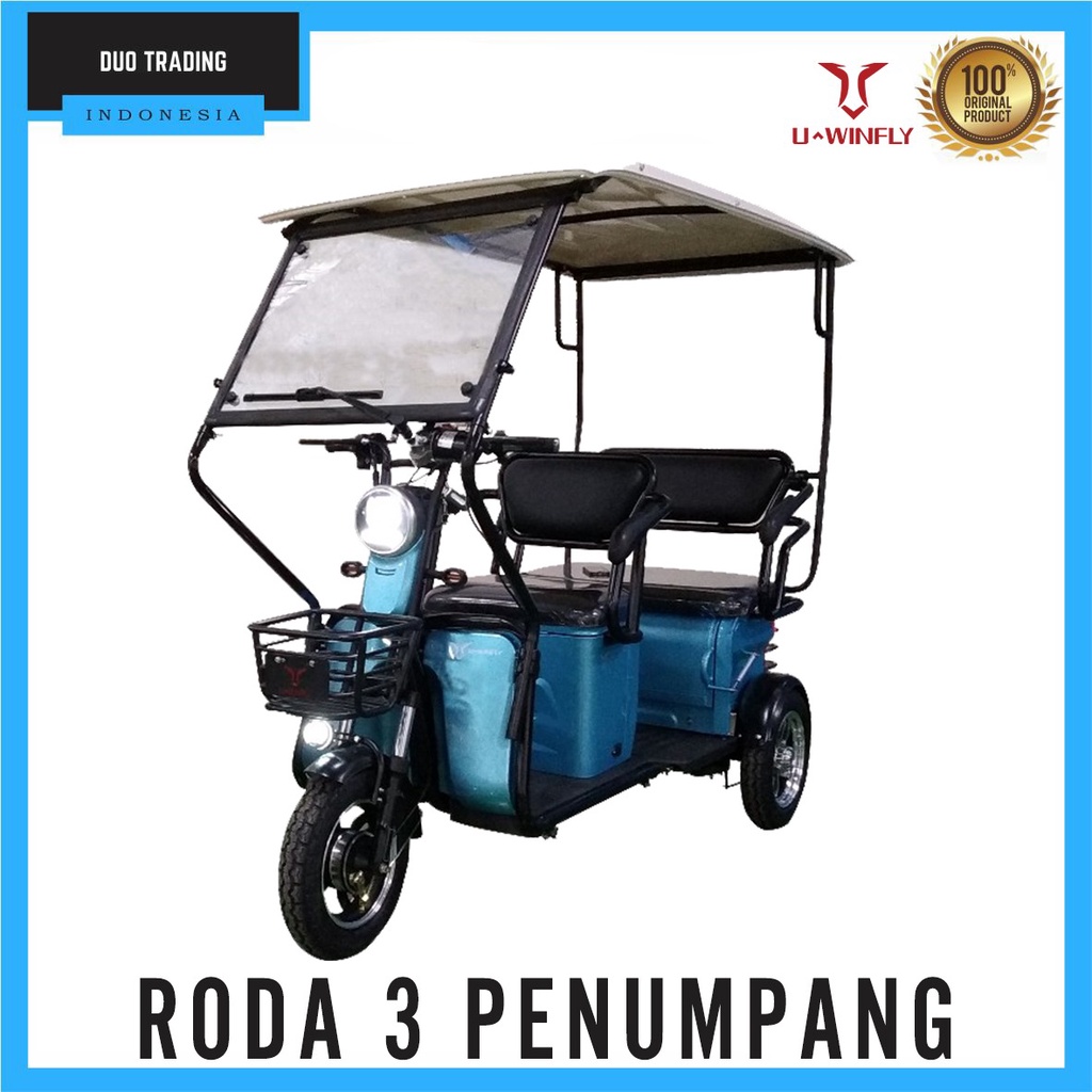 SEPEDA MOTOR LISTRIK UWINFLY RODA 3 ANGKUT BALIS U WINFLY RODA 3 PENUMPANG