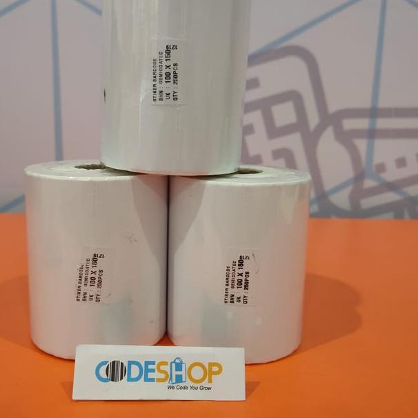 

☈ LABEL BARE 100 X 150 mm KERTAS STICKER LABEL SEMICOATED 100x150mm ➣