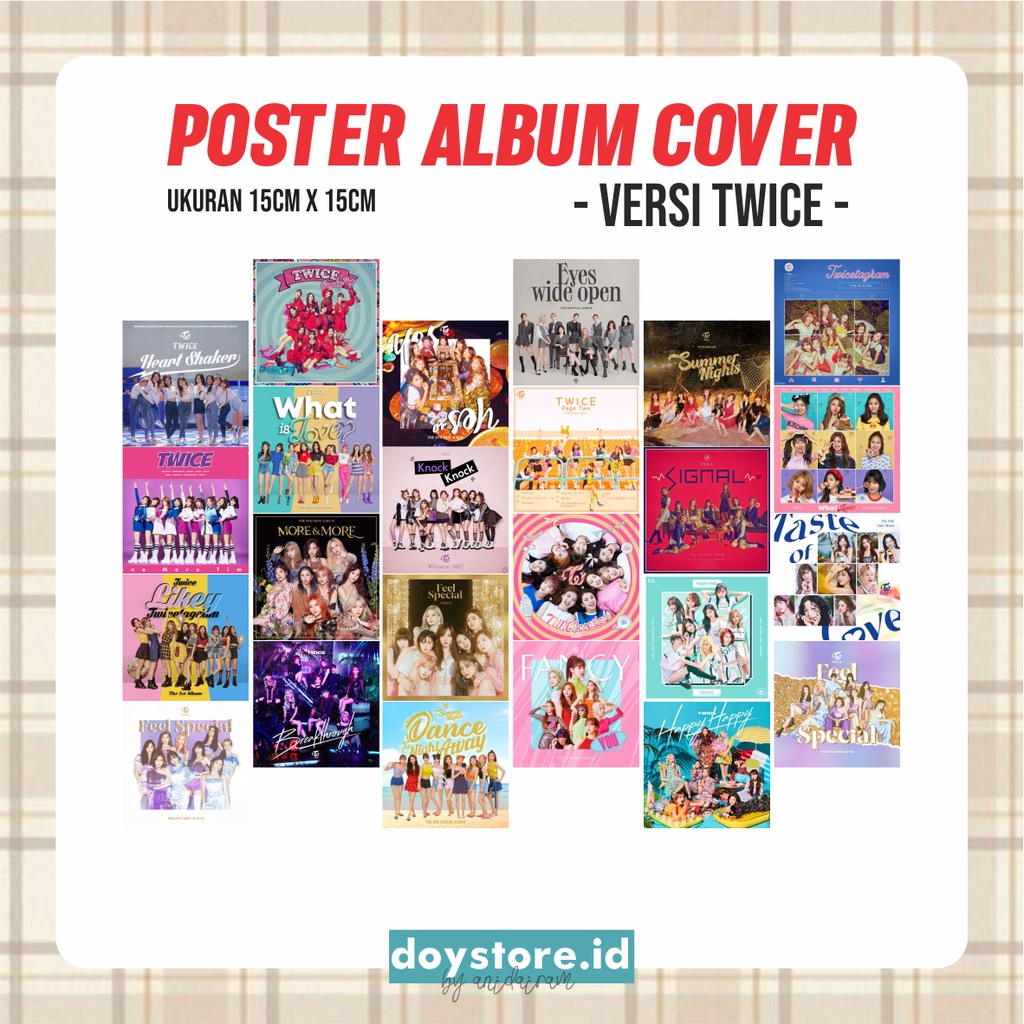 [BACA DESKRIPSI] Poster Album Cover TWICE BLACKPINK RED VELVET GIRLS GENERATION | Poster Dinding Murah