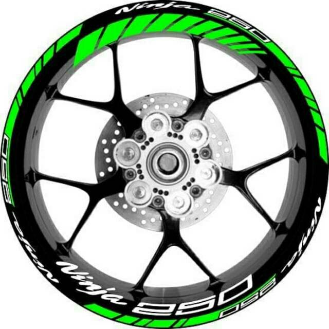 Stiker velg motor Kawasaki Ninja 250 Karbu Shopee Indonesia