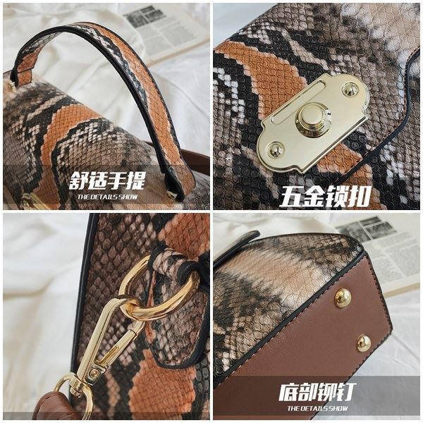 GI 00857 RISCE TAS SELEMPANG MOTIF KULIT ULAR  IMPORT WANITA CEWEK PEREMPUAN JAKARTA BATAM B