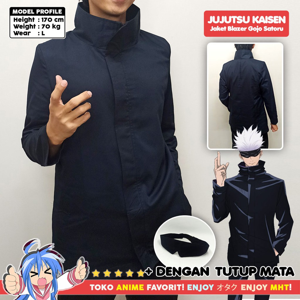 Blazer Jaket Anime Gakuran Jujutsu Kaisen Gojo Satoru Cosplay