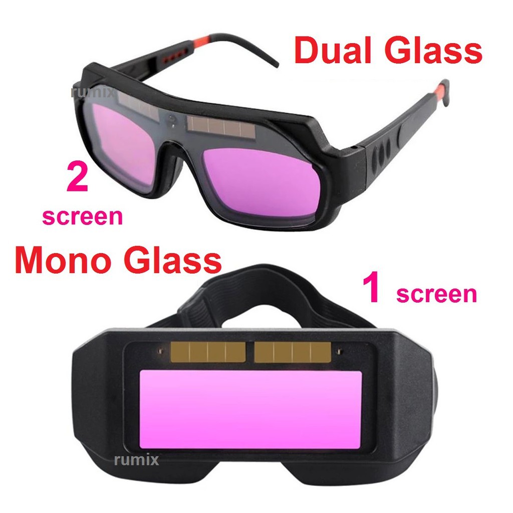 Kacamata Las Otomatis Kacamata Welding Glasses Auto Darkness Kacamata Tukang Las Anti Silau Solar