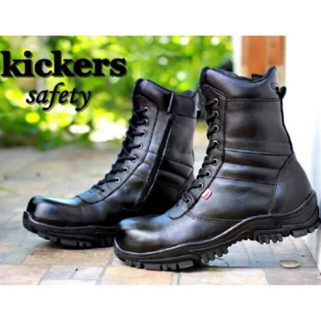 Sepatu Pdl safety kickers  kulit asli