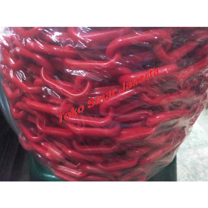 Rantai Plastik 8 Mm ( Merah )