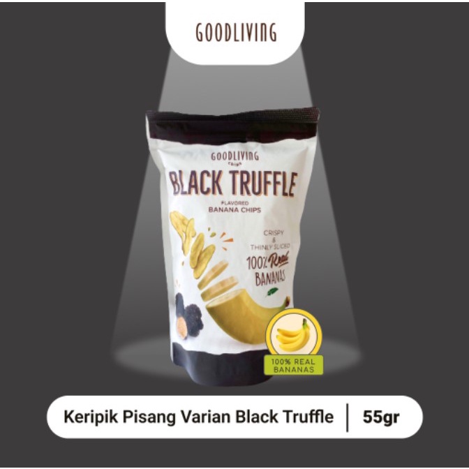 Keripik Pisang Good Living Black Truffle 55gr - Banana Chips Truffle