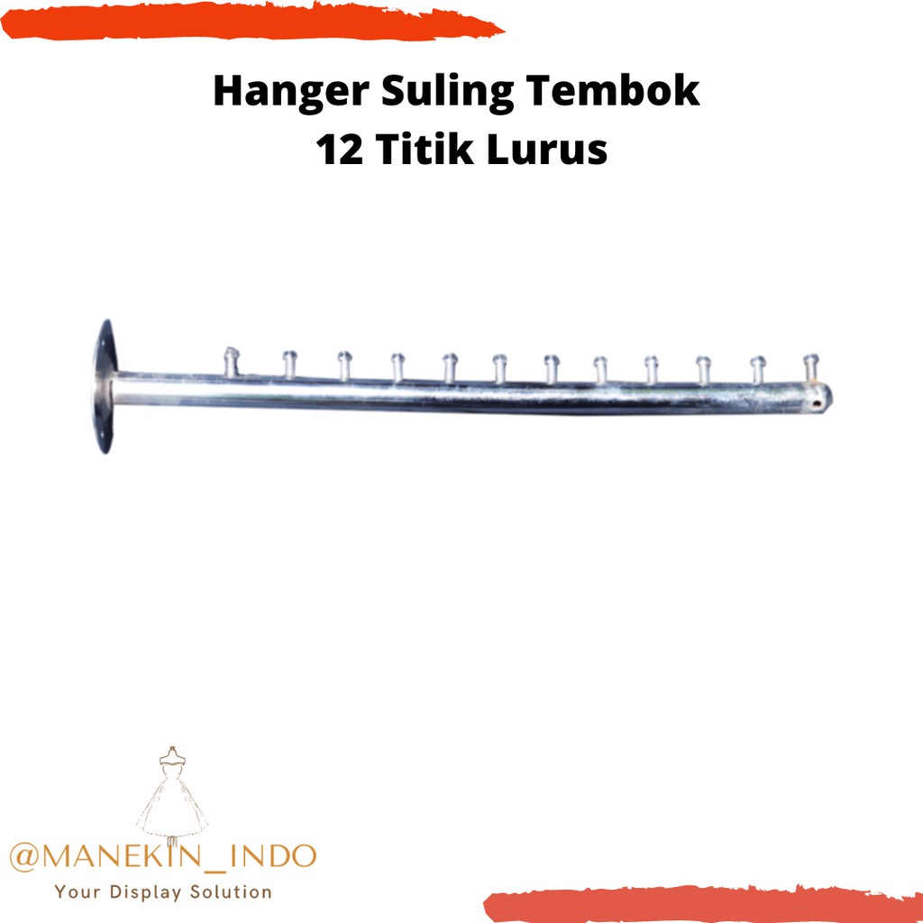 HANGER SULING TEMBOK PAKU 12 LURUS| GANTUNGAN BAJU| GANTUNGAN MURAH