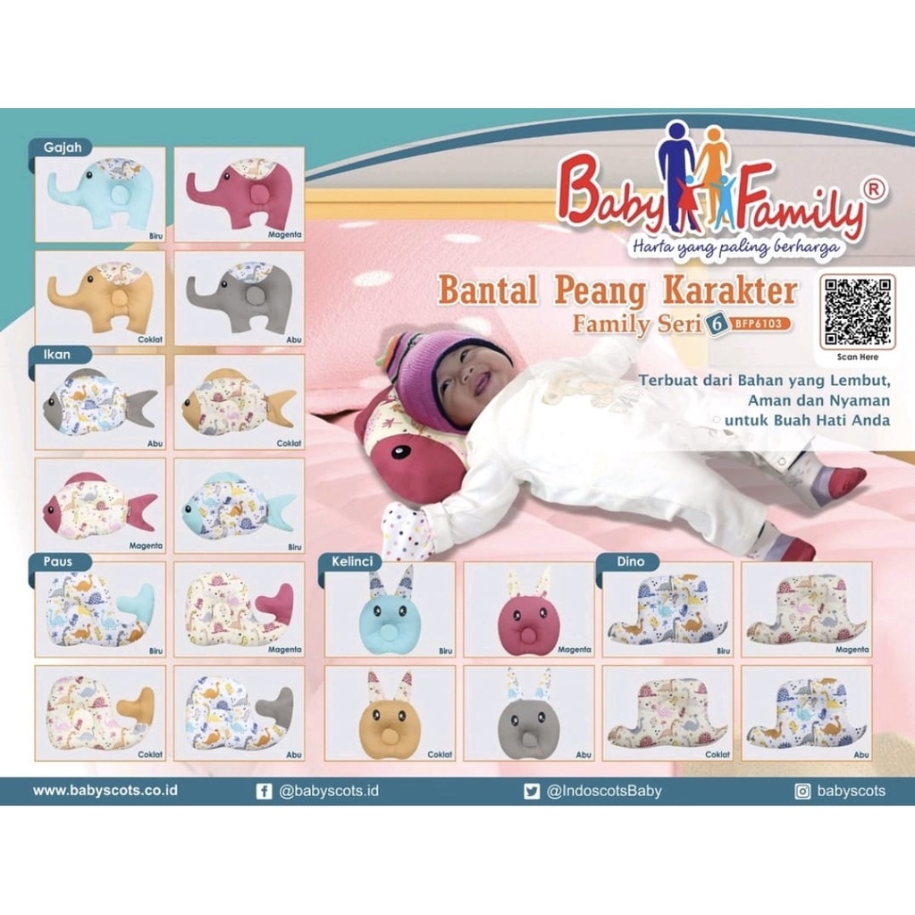 Baby Family Bantal Peyang Karakter Family BFP6103