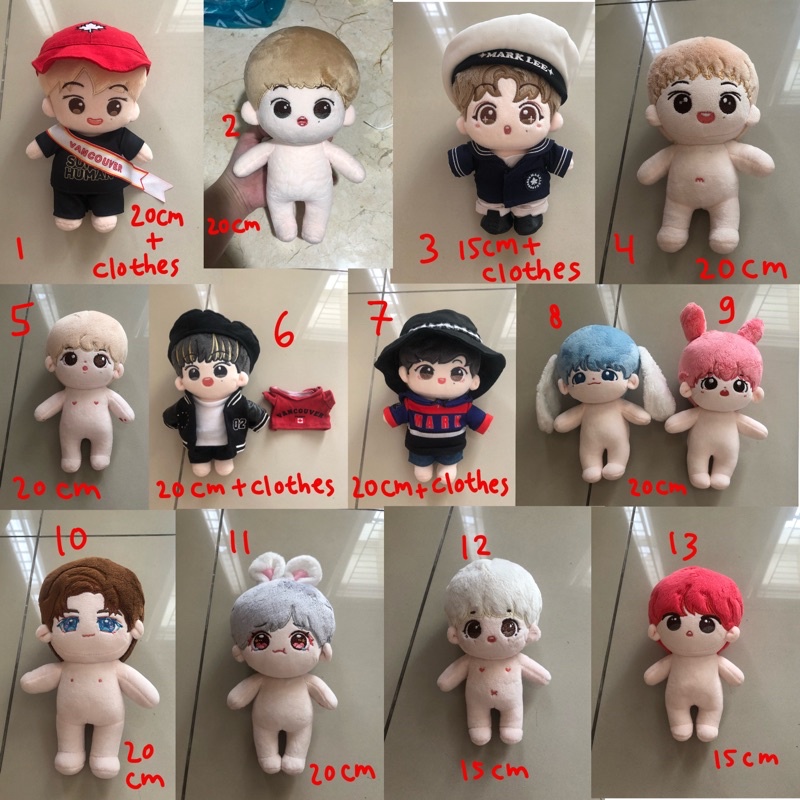 [READY STOCK] K-Pop Idol Doll 15cm dan 20cm boneka kapas import korea china NCT Mark Lee Na Jaemin J