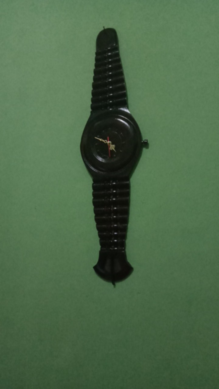 Jam Dinding Bentuk Jam Tangan Krepyak Kayu Jati