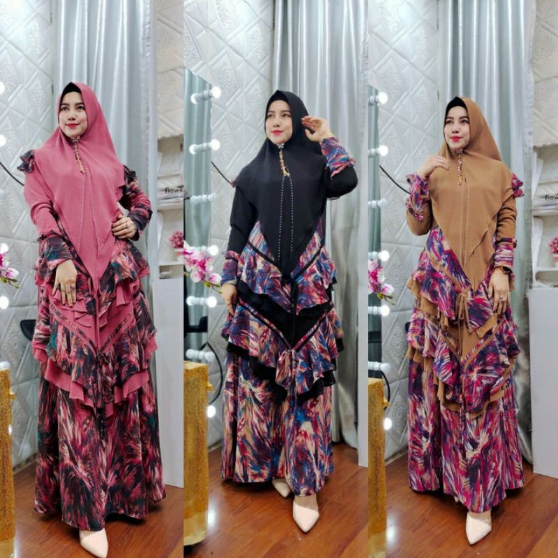 Gamis Set Khimar Kardashian Syari by Cup In Design