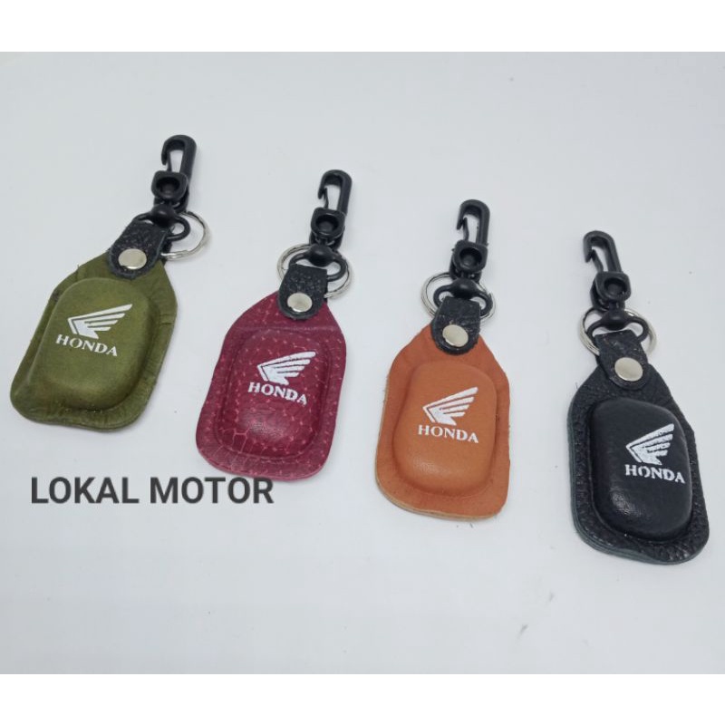 Gantungan kunci keychain asli kulit logo honda adv pcx vario beat