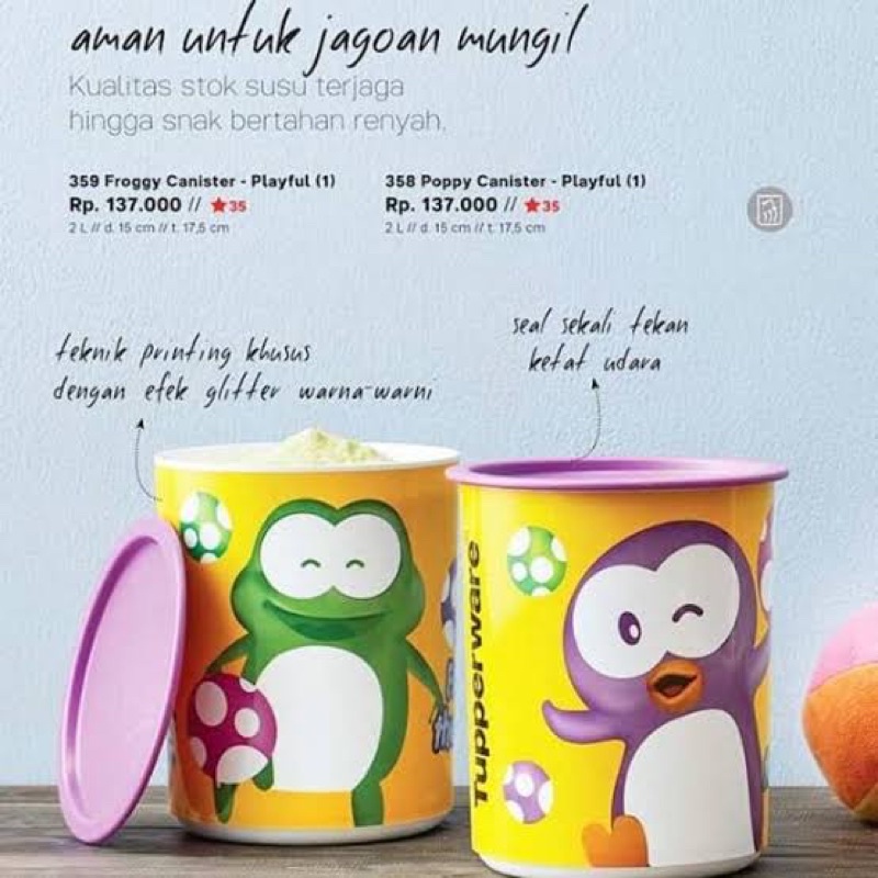 TUPPERWARE FROGGY/POPPY CANISTER