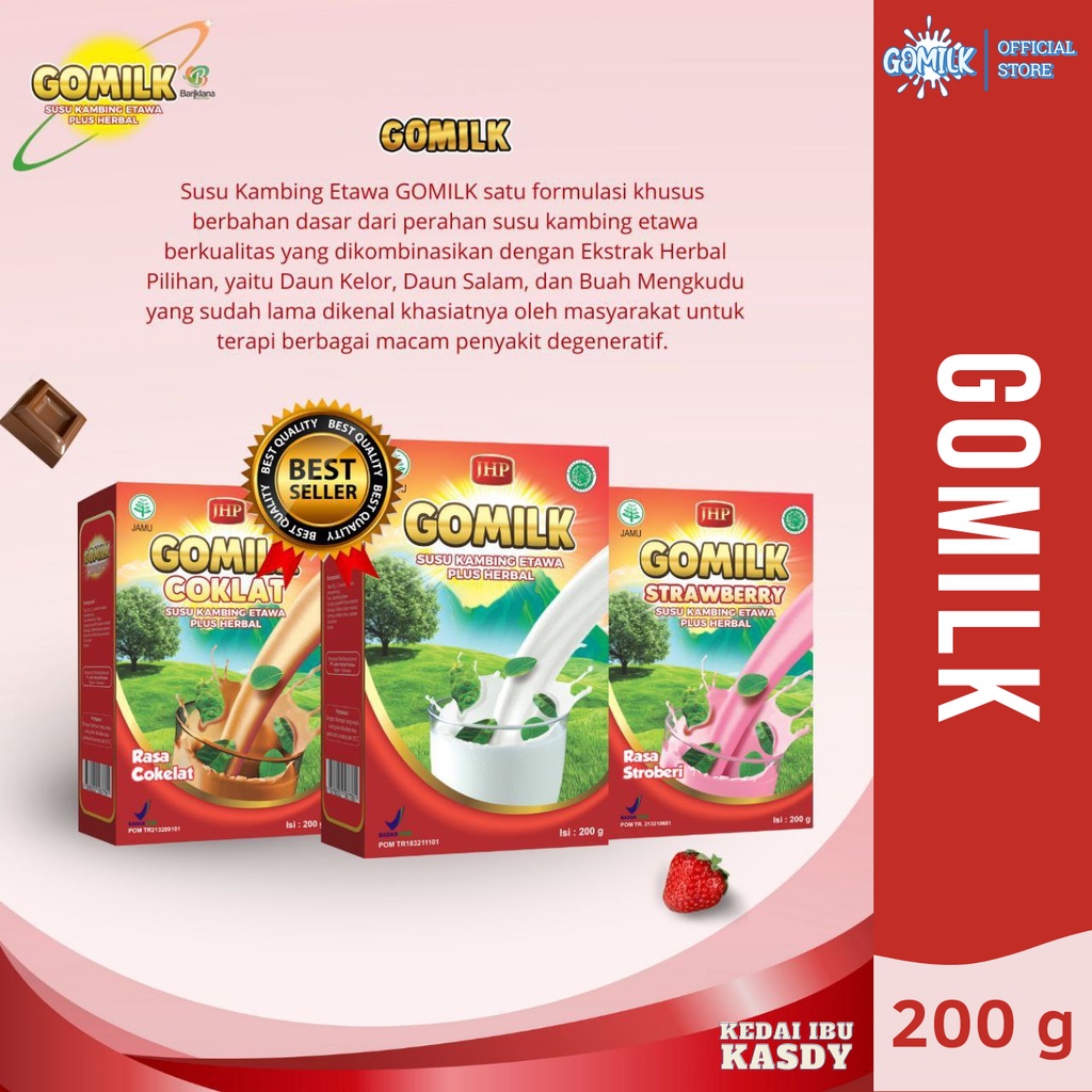 

GOMILK SUSU KAMBING ETAWA plus Herbal daun kelor
