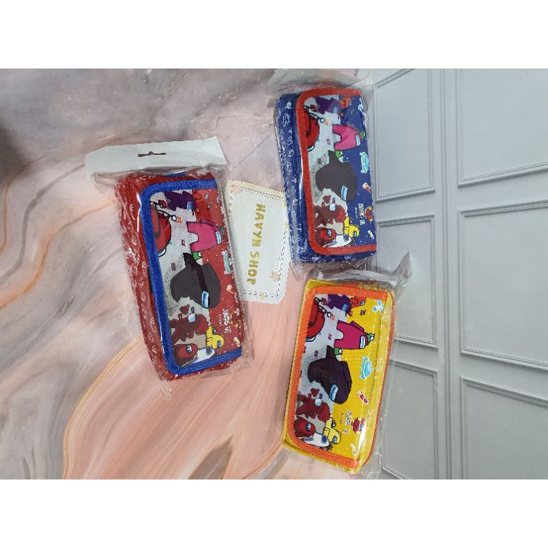 kotak pensil kain TUTUP B T S BT 21/pencil case canvas  B T S BT-21-8