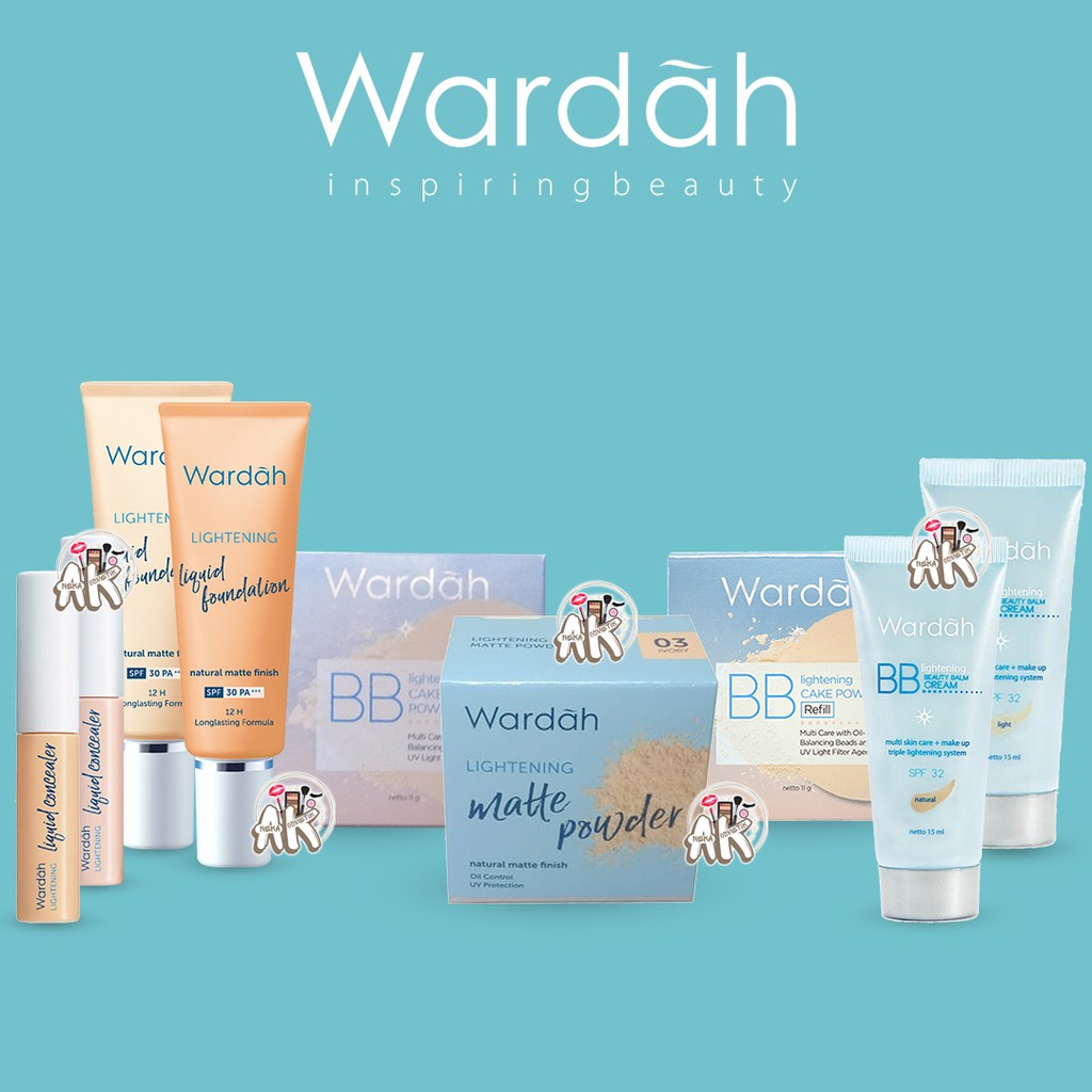 WARDAH LIGHTENING SERIES (LIQUID FOUNDATION/CONCEALER/BB CAKE POWDER/MATTE POWDER/BB CREAM)