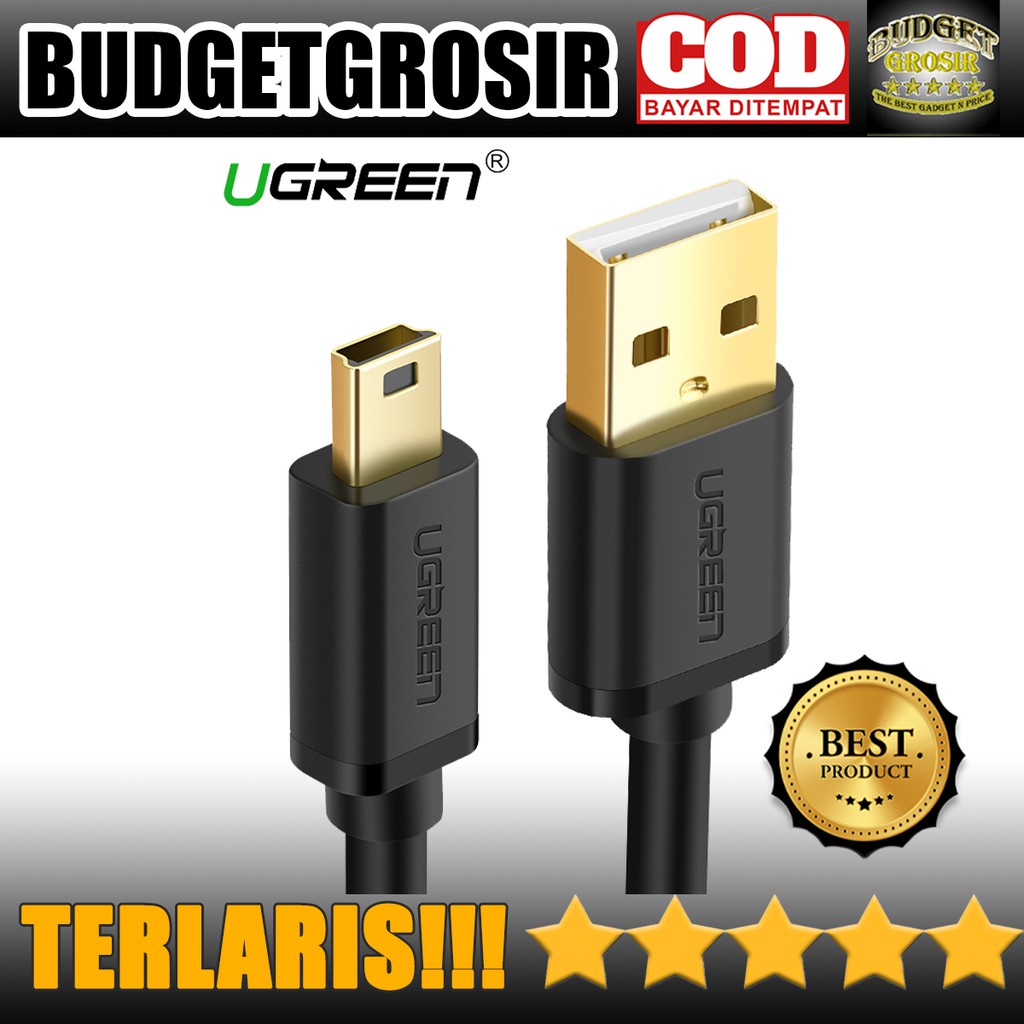 Kabel USB Male ke Mini USB Male 1 Meter - US132--UGREEN