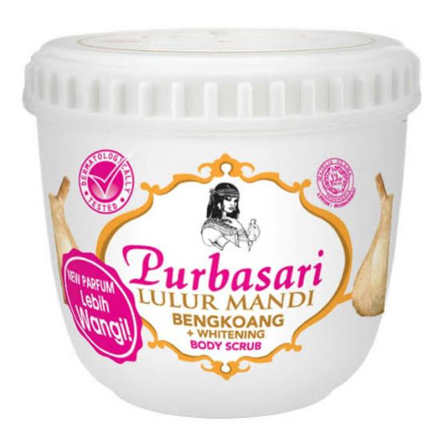 PURBASARI LULUR MANDI 235Gr WHITENING, GREEN TEA, BENGKOANG, MUTIARA, SUSU BENGKOANG