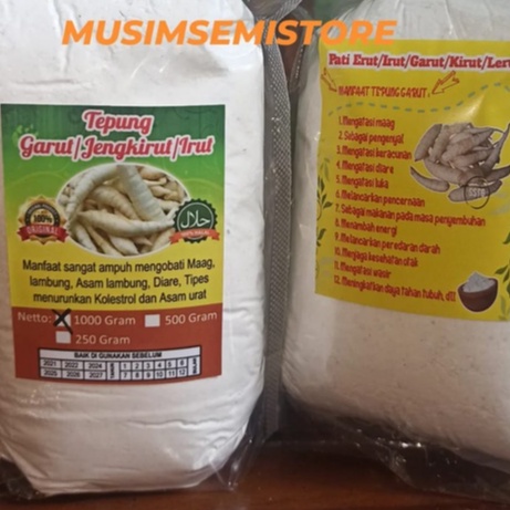 

TEPUNG GARUT / PATI ASLI 100% DARI PETANI (TANPA CAMPURAN BAHAN APAPUN) - 1KG/1000GR