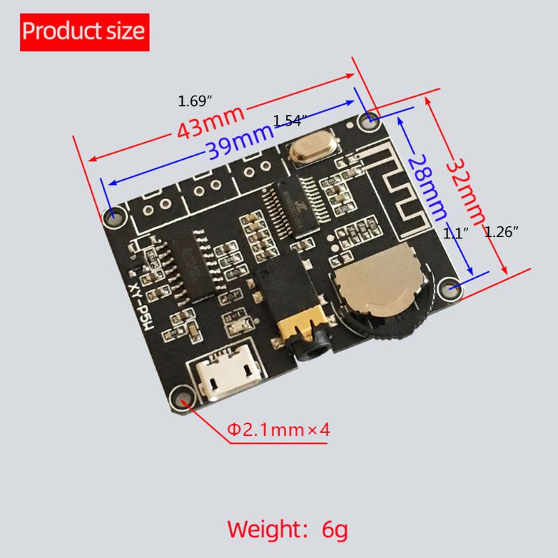 Vivi Modul Board Amplifier Audio Stereo Bluetooth 5.0 3w / 5w Pam8406 Xy-P5W