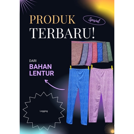 Celana Legging Denim Elastis