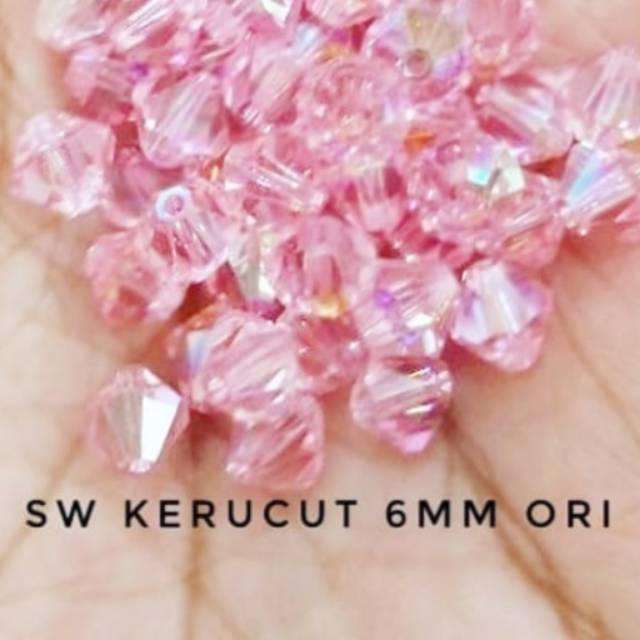 SWAROVSKI BICONE kerucut 6mm ORIGINAL AUSTRIA lusinan