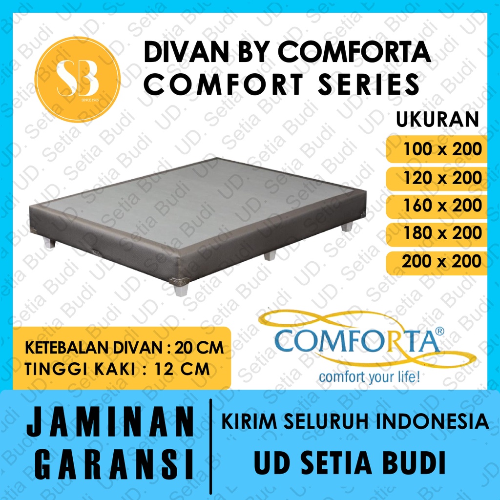 Divan Kasur Comforta Springbed Comfort Series 200x200 180x200 160x200 120x200 100x200