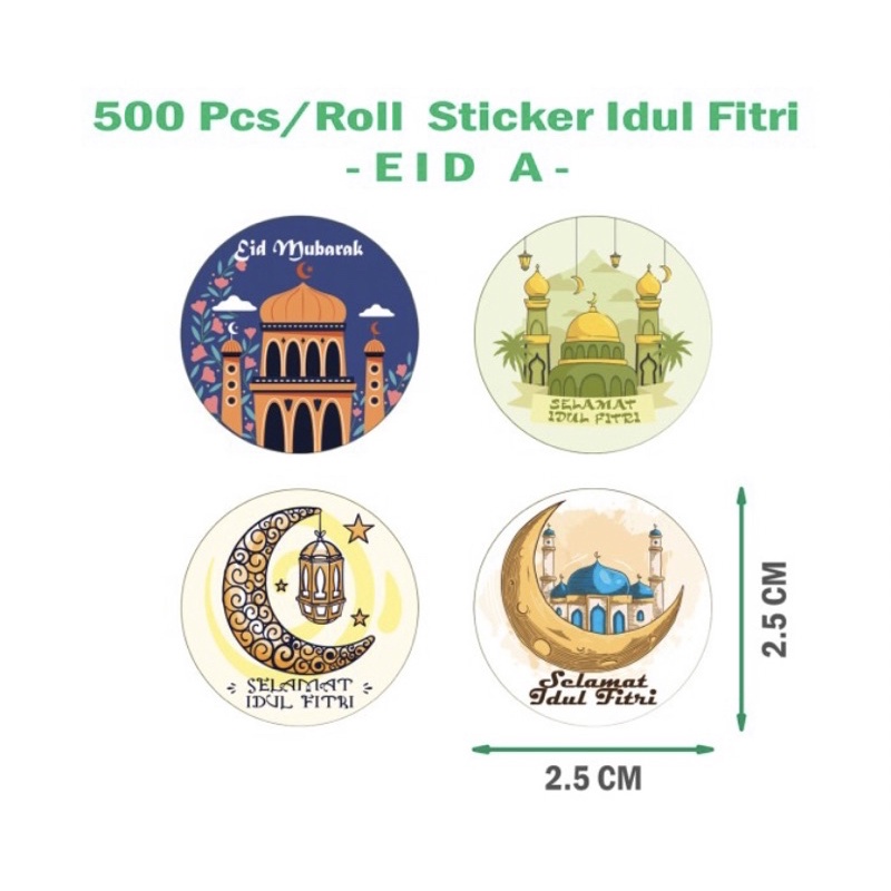 sticker idul fitri 50pcs