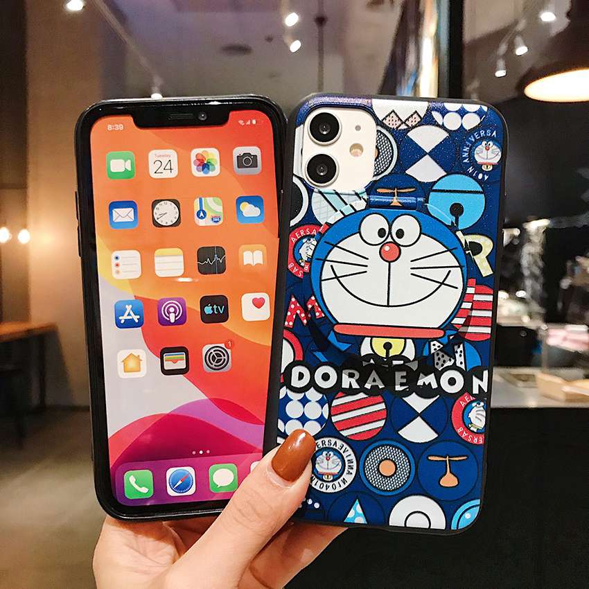 Doraemon Soft Case OPPO A5 A9 A53 A33 2020 A91 3 A3SC1 C11 A7 A5S A12 A1K A37 Neo 9 A57 A39 F1S F5 Youth A71 F9 F11 Pro 5 5S 5i C3 7 Narzo 20 Pro 7i C17 Mirror Holder