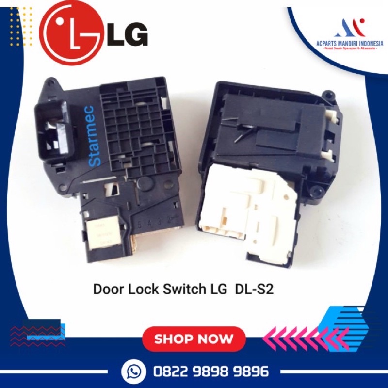 door lock mesin cuci lg front loading WD-E1212TD WD-M1213RD WD-T1212PRD WD-T1213PRD