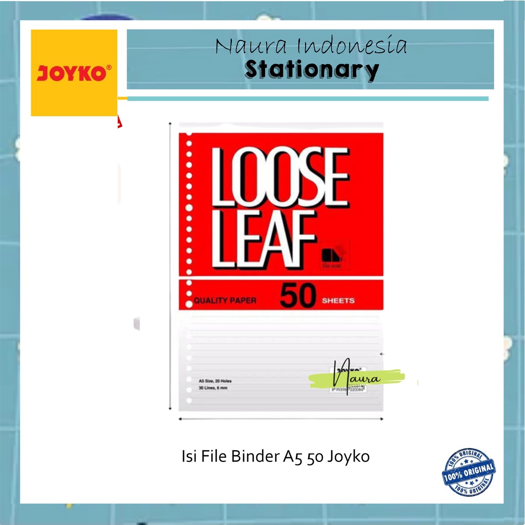 

Isi File Binder A5 50 Joyko