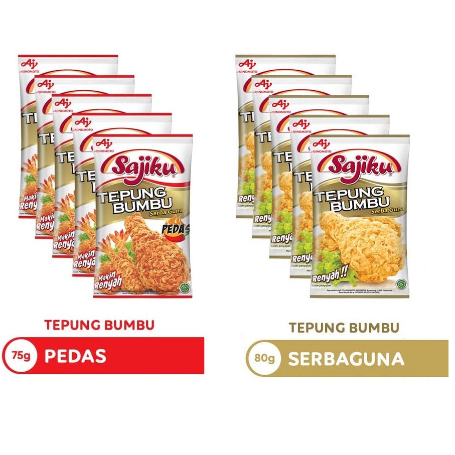 

SAJIKU TEPUNG BUMBU (SERBAGUNA @ 80 GRAM / PEDAS @ 75 GRAM)