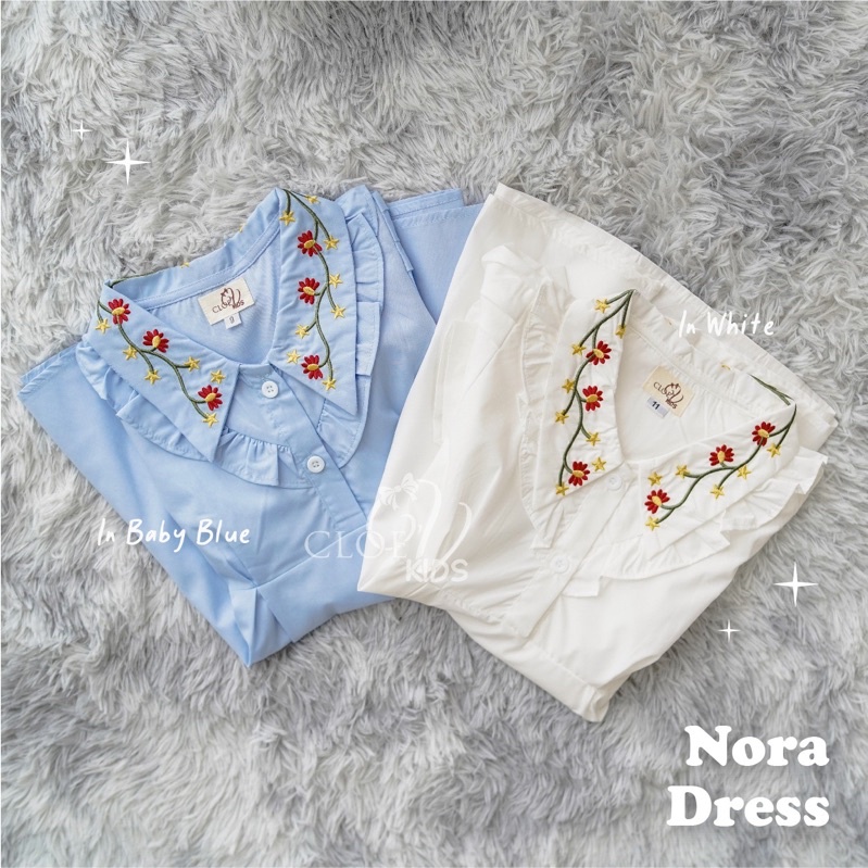 CLOEVKIDS - Nora Bloom Dress Casual Anak Pakaian Gaun Cantik Terusan Lengan Pendek Cewek Anggun